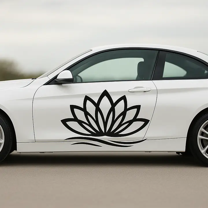 Minimalistische Lotusblüte Autoaufkleber - Master