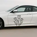 Tulpen Line Art Autoaufkleber - Master