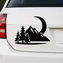 Berge im Mondlicht Autoaufkleber - Master