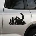Berge im Mondlicht Autoaufkleber - Master