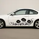 Mohnblumen Art Nouveau Autoaufkleber - Master