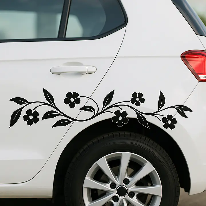 Flower Wave Seitenmuster Autoaufkleber - Master