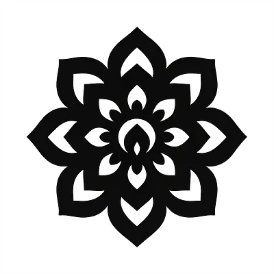 Boho Flower Mandala Autoaufkleber primary image
