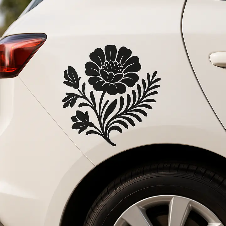 Vintage Botanical Autoaufkleber – Viktorianische Blütenkomposition - Master