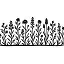 Wildblumen-Bordüre Autoaufkleber Querformat - Master