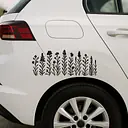 Wildblumen-Bordüre Autoaufkleber Querformat - Master