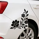 Corner Garden Car Sticker – Floral Corner Design for Vehicles - Master