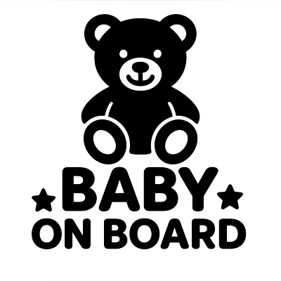 Teddy Baby on Board Aufkleber primary image