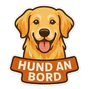 Golden Retriever DOG ON BOARD Animal Sticker - Master