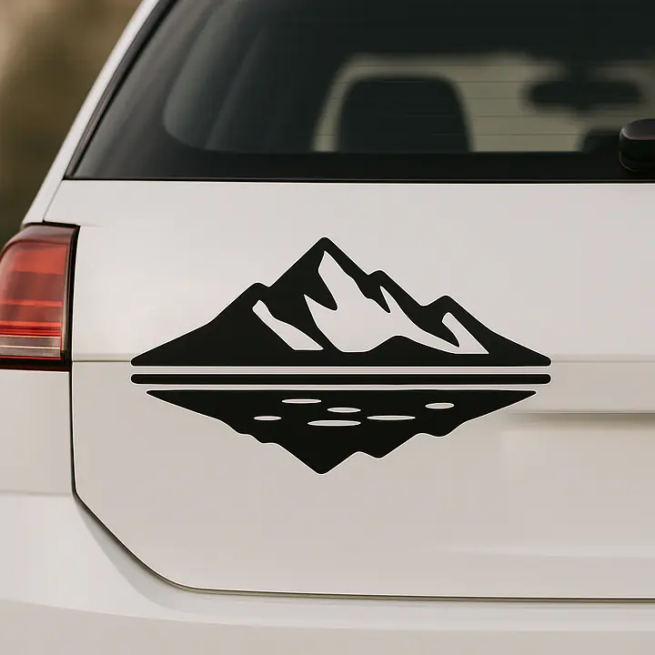Bergsee Spiegelung Autoaufkleber - Master