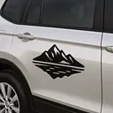 Bergsee Spiegelung Autoaufkleber - Master