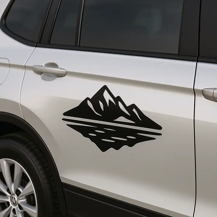 Bergsee Spiegelung Autoaufkleber - Master
