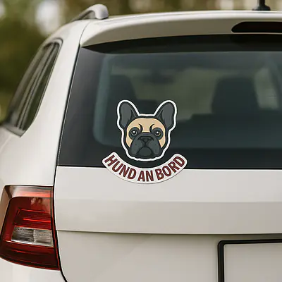 Französische Bulldogge – HUND AN BORD Tieraufkleber secondary image