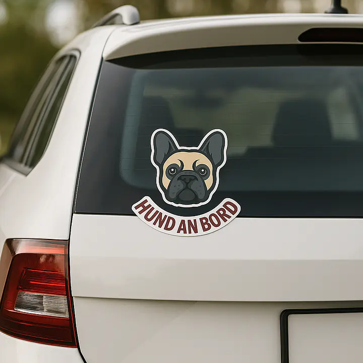Französische Bulldogge – HUND AN BORD Tieraufkleber - Master