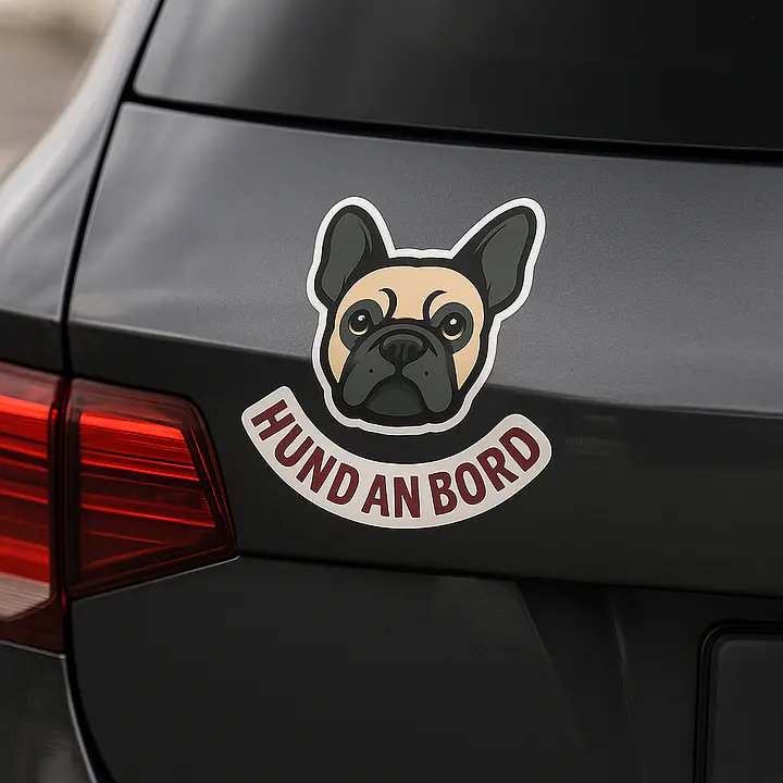 Französische Bulldogge – HUND AN BORD Tieraufkleber - Master