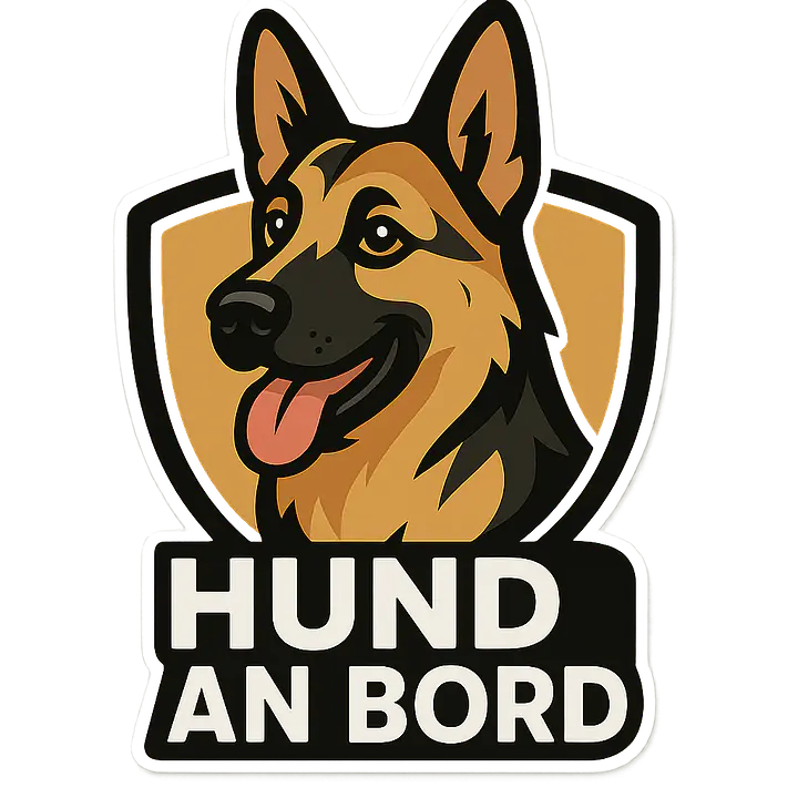 Schäferhund HUND AN BORD Autoaufkleber – vollfarbig, konturgeschnitten - Master