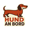 Dackel HUND AN BORD Autoaufkleber – Retro Tiermotiv - Master