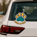 Paw "DOG ON BOARD" – Animal Sticker in Colorful Graphic Style - Master