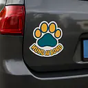 Paw "DOG ON BOARD" – Animal Sticker in Colorful Graphic Style - Master