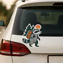 Raccoon Camping Animal Sticker – Adventurous Raccoon with Backpack - Master