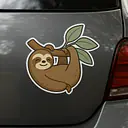 Sloth Sticker – Smiling Sloth on a Branch - Master
