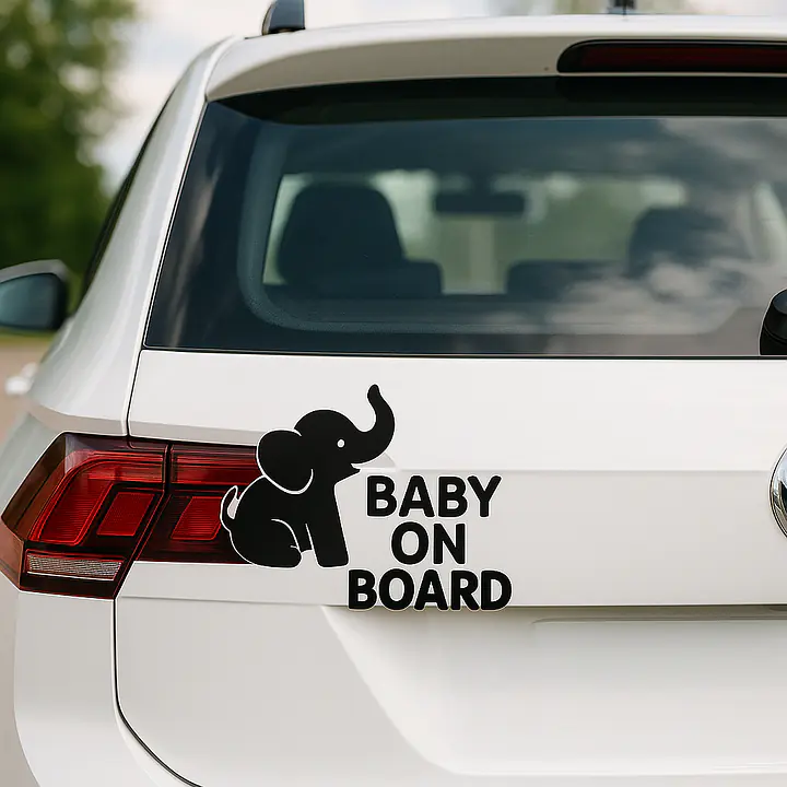 Elefant Baby on Board Aufkleber - Master