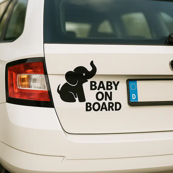 Elefant Baby on Board Aufkleber - Master