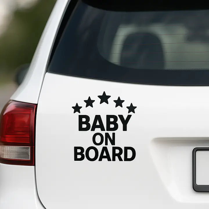 Stars Baby on Board Sticker - Master