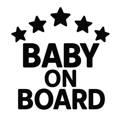 Sterne Baby on Board Aufkleber primary image