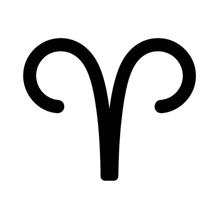 Widder Minimal Symbol Sternzeichen Aufkleber - Master