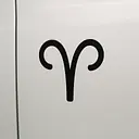 Widder Minimal Symbol Sternzeichen Aufkleber - Master