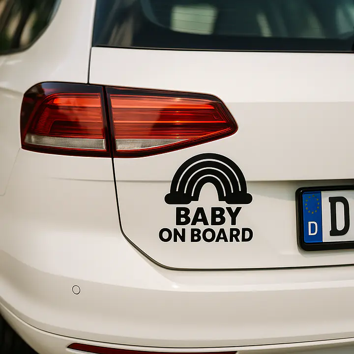 Regenbogen Baby on Board Aufkleber - Master