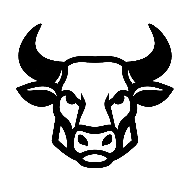 Stier Illustrative Emblem Sternzeichen Aufkleber - Master