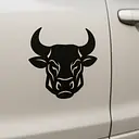 Taurus Illustrative Emblem Zodiac Sticker - Master