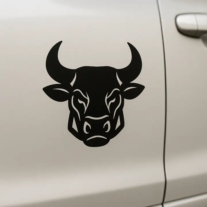 Stier Illustrative Emblem Sternzeichen Aufkleber - Master