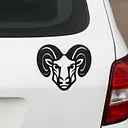 Aries Illustrative Emblem Zodiac Sticker - Master