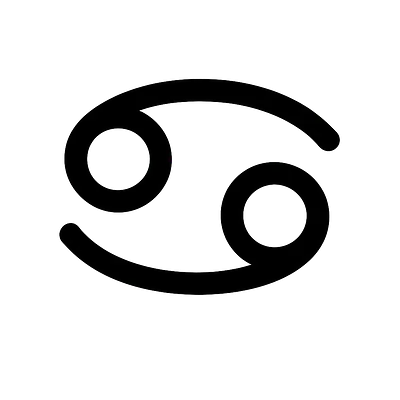 Cancer Minimal Symbol Zodiac Sticker primary image