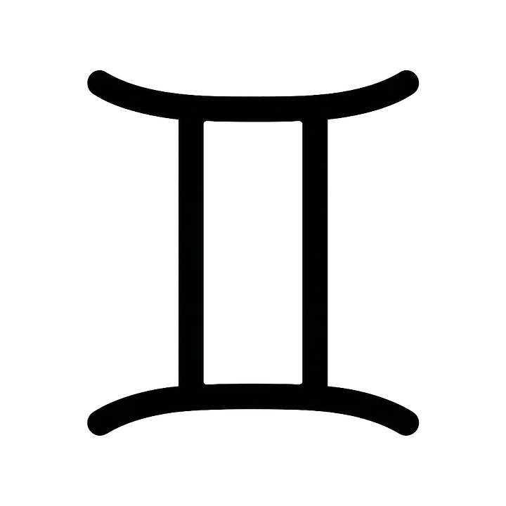 Zwillinge Minimal Symbol Sternzeichen Aufkleber - Master