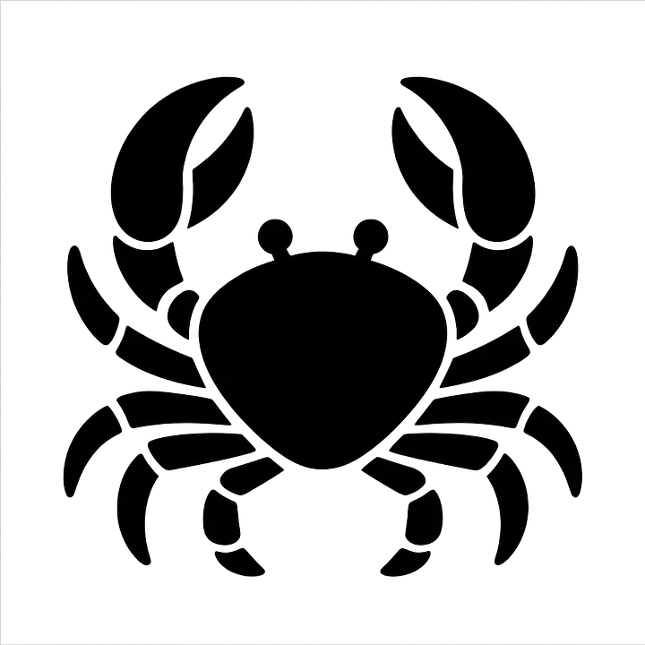 Krebs Illustrative Emblem Sternzeichen Aufkleber - Master