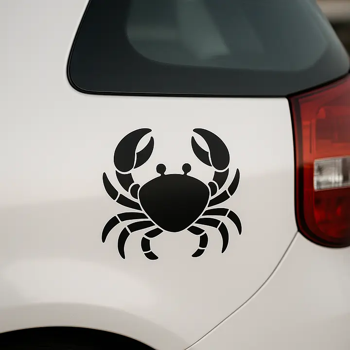 Krebs Illustrative Emblem Sternzeichen Aufkleber - Master