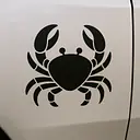 Krebs Illustrative Emblem Sternzeichen Aufkleber - Master