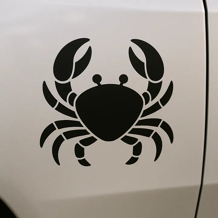 Krebs Illustrative Emblem Sternzeichen Aufkleber - Master