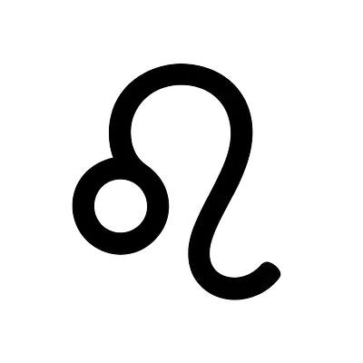 Leo Minimal Symbol Zodiac Sticker primary image