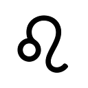Leo Minimal Symbol Zodiac Sticker - Master