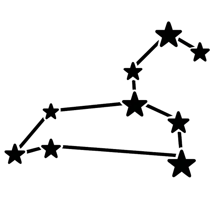 Löwe Constellation Sternzeichen Aufkleber - Master