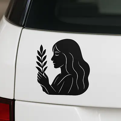 Virgo Illustrative Emblem Zodiac Sticker secondary image