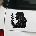 Virgo Illustrative Emblem Zodiac Sticker - Master