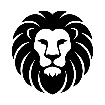 Leo Illustrative Emblem Zodiac Sticker primary image