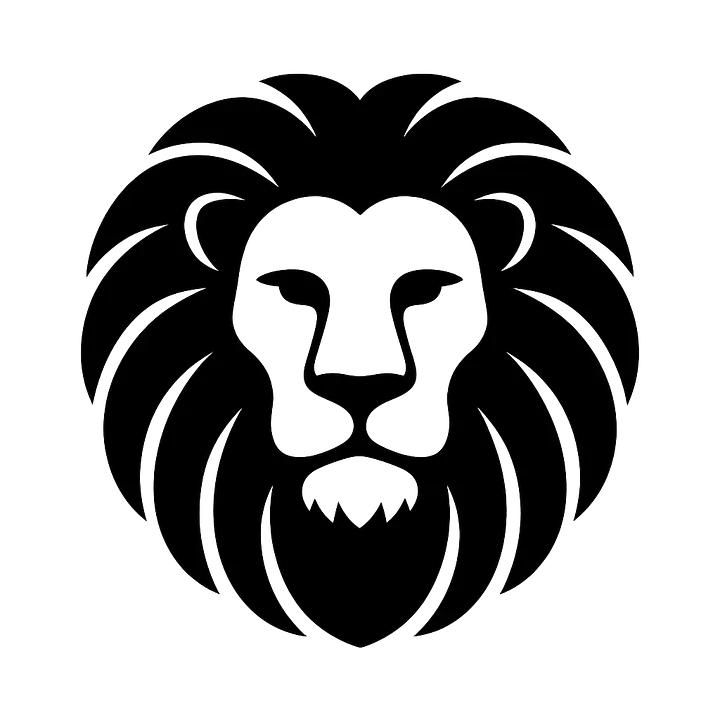 Leo Illustrative Emblem Zodiac Sticker - Master