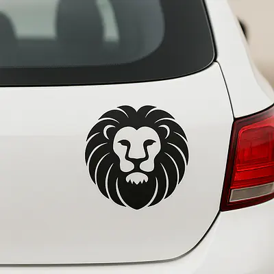 Leo Illustrative Emblem Zodiac Sticker secondary image